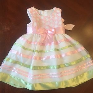 Pink/Green/White Easter Dress