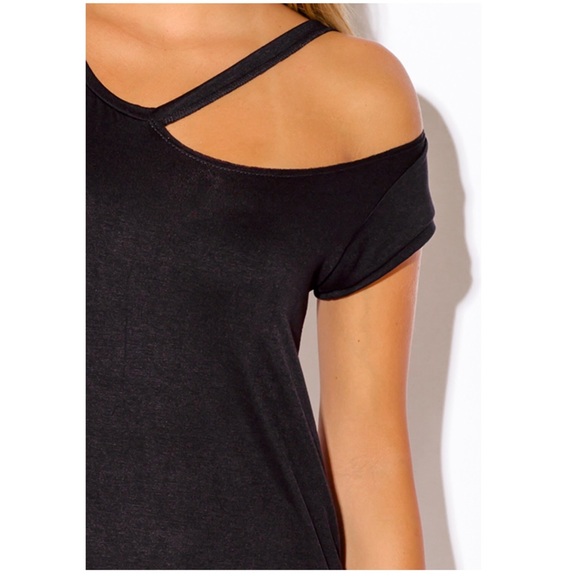 💟BLACK CUTOUT TUNIC/MINIDRESS - Picture 4 of 8