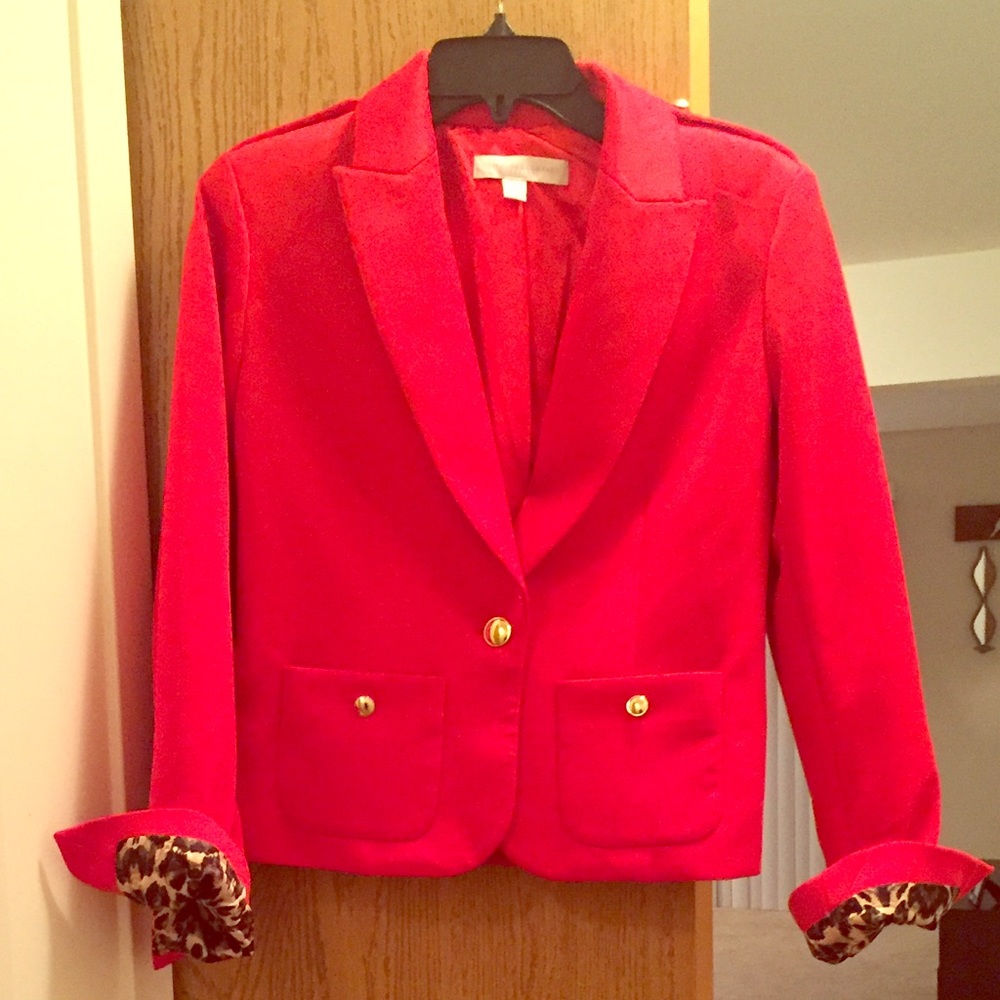 Red Satin Blazer