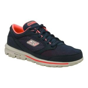 Skechers Go Walk Navy Blue and Pink