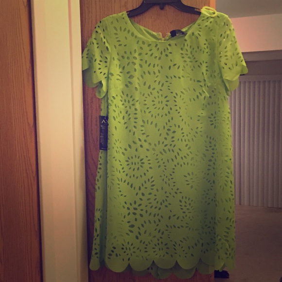 Lime Green Swing Dress - Picture 1 of 2