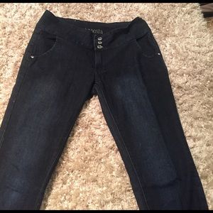 Dark blue bubble skinny jean