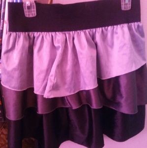 Elasticwaist  Layered Short Skirt