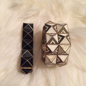 Set of Two Tribal Geo Bracelets!