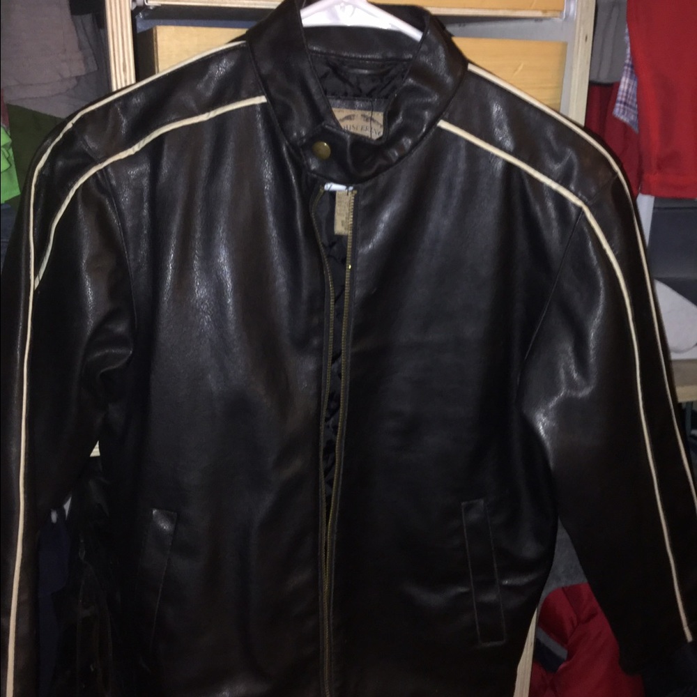 Boys faux leather jacket