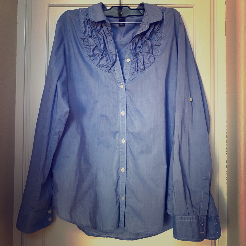 GAP tuxedo style button up