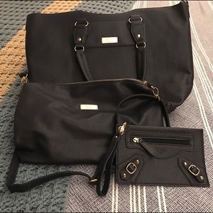 **SOLD** BCBG set cross body, coin purse and tote