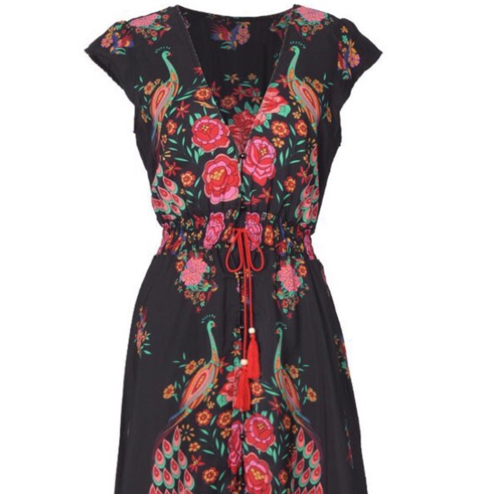 Vintage Printing Maxi Dress