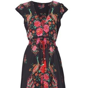 Vintage Printing Maxi Dress