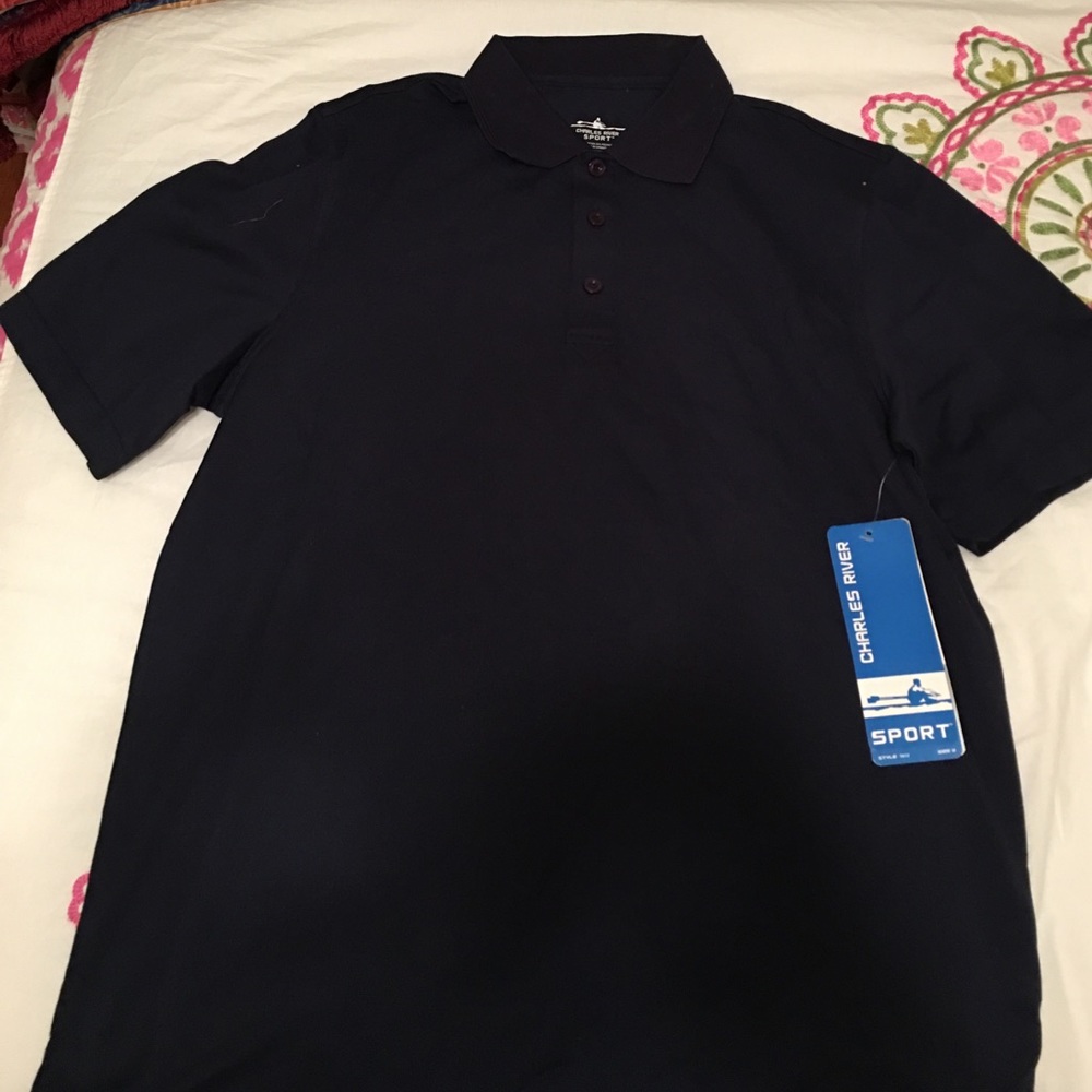 Navy golf polo