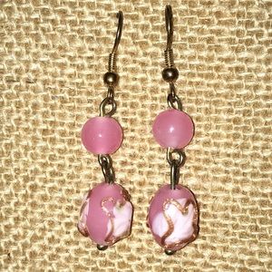 Pink Drop Earrings