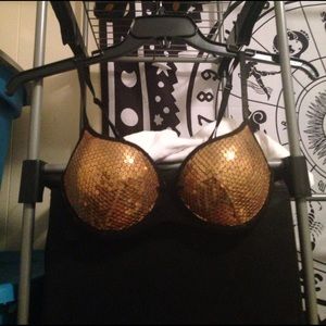 Gold Sequin Rave Bra - EDC - 36B - NWOT