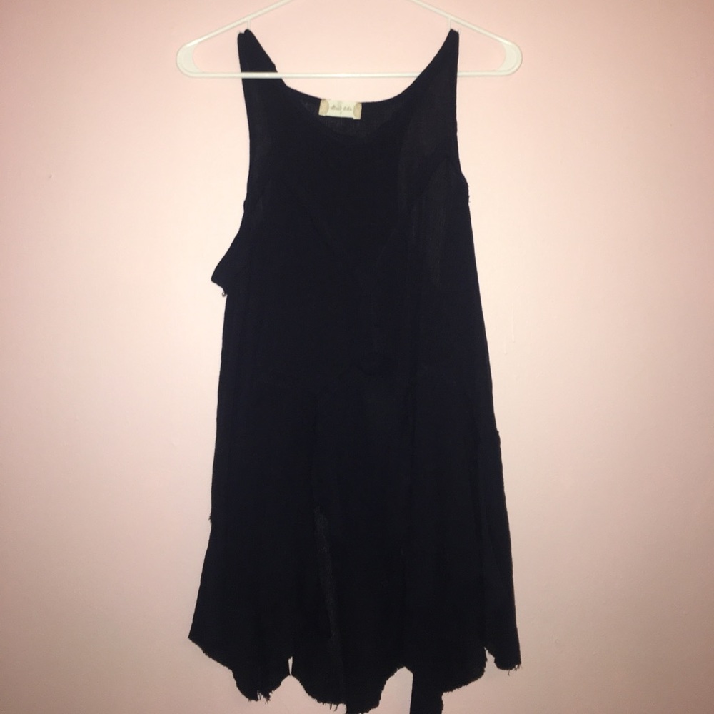 Altar'd State Long Tank Top Navy Blue