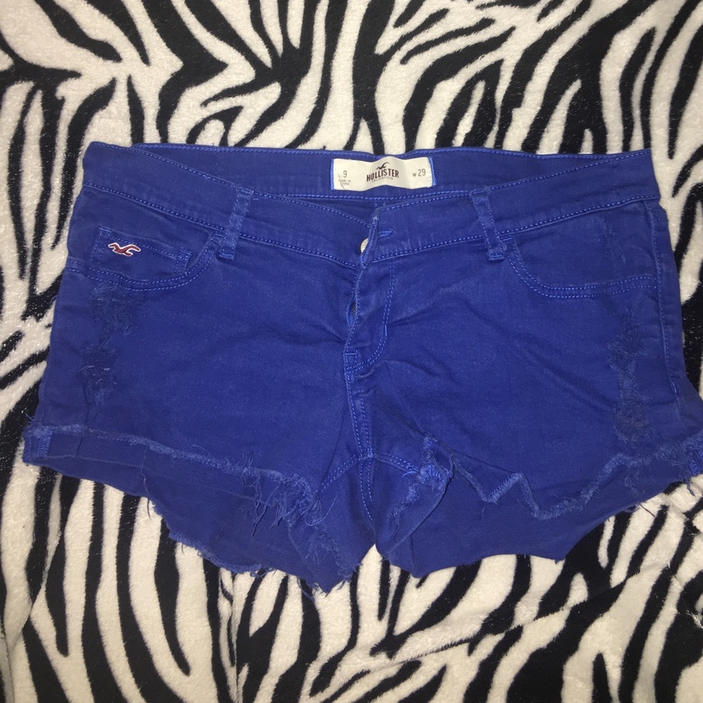 Hollister Blue Distressed Shorts