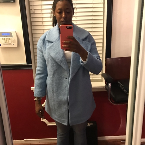 Forever 2️⃣1️⃣ light blue fall/spring  ❄️ coat - Picture 1 of 4