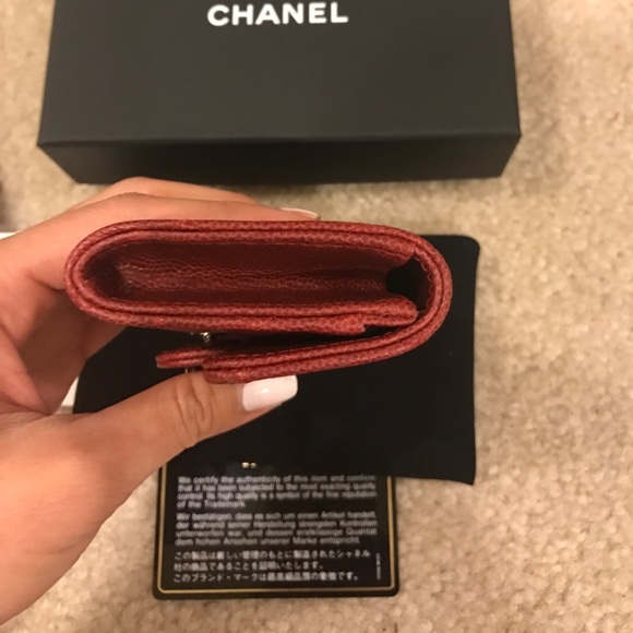 Chanel Burgundy Caviar Card Case - Picture 6 of 8