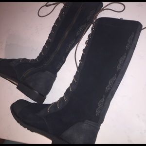 OluKai black suede boots