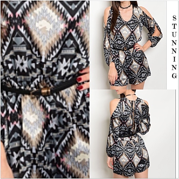 Stunning Satin Cold Shoulder Romper Medium - Picture 2 of 3