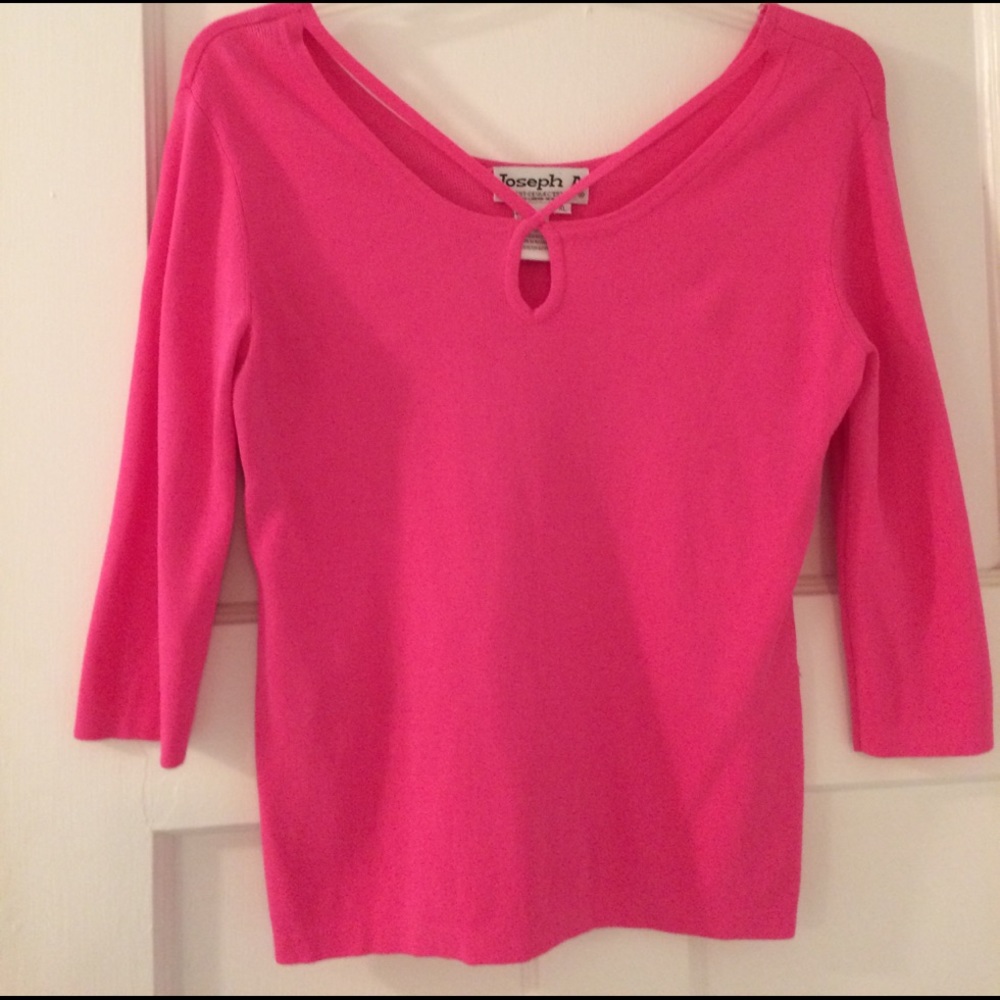 Bright Pink Top Joseph A Size XL