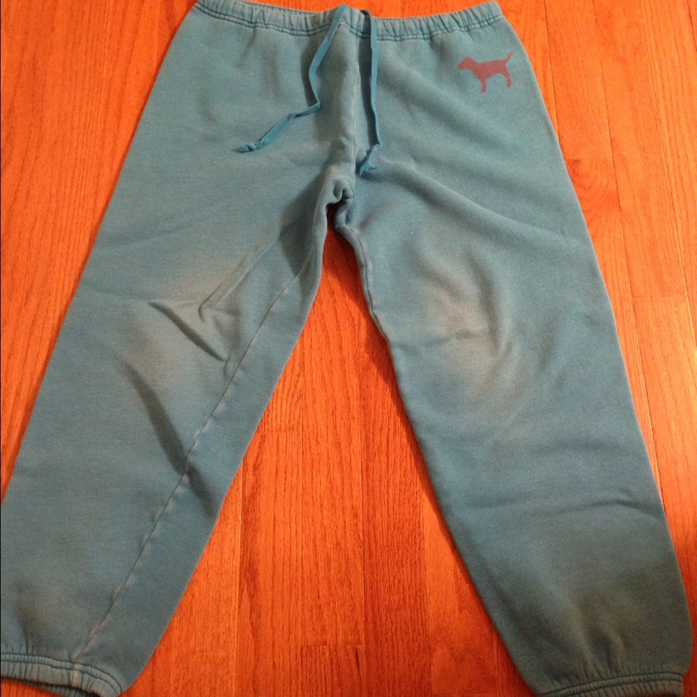 LAST Victoria's Secret "PINK" turquoise sweatpants