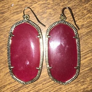 Maroon Kendra Scott earrings