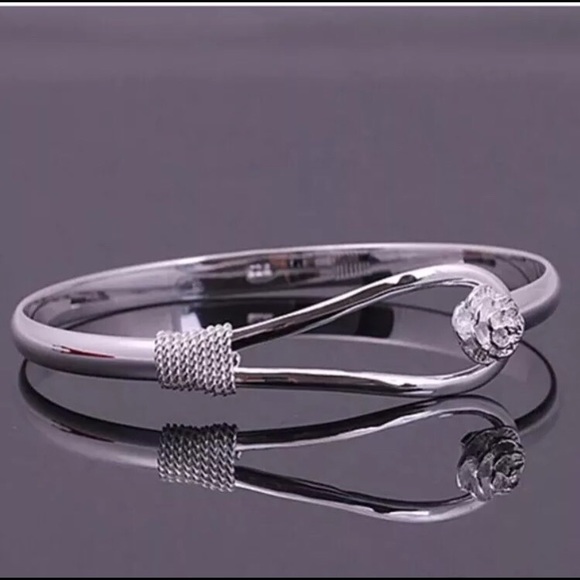 FashionSilver plated bracelet charm cuff women - Picture 3 of 6