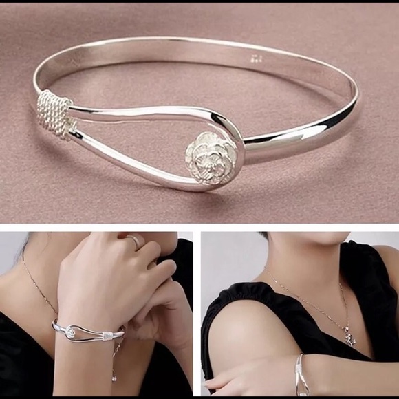 Jewelry - FashionSilver plated bracelet charm cuff women