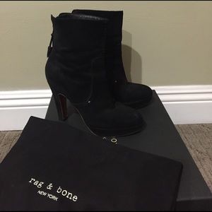 Rag & Bone platform ankle boots. Black suede