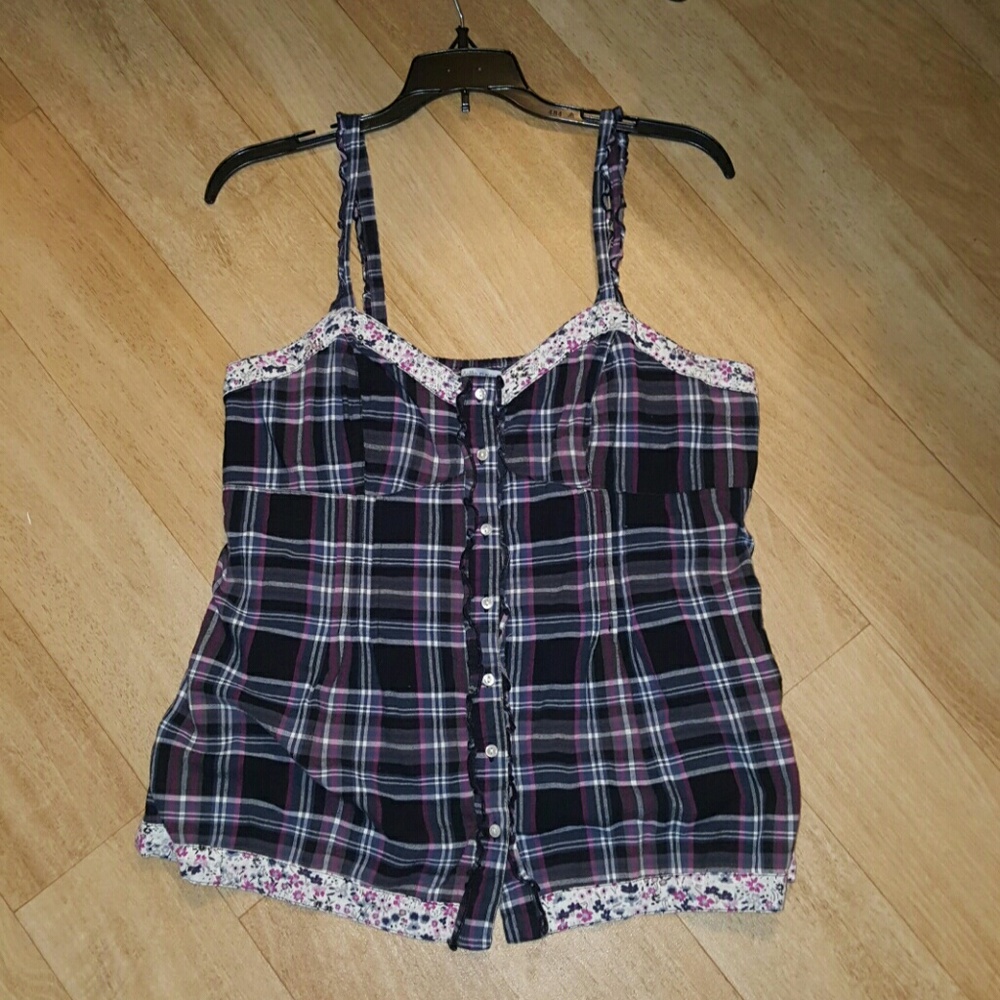 Charlotte Russe Plaid Tank Top