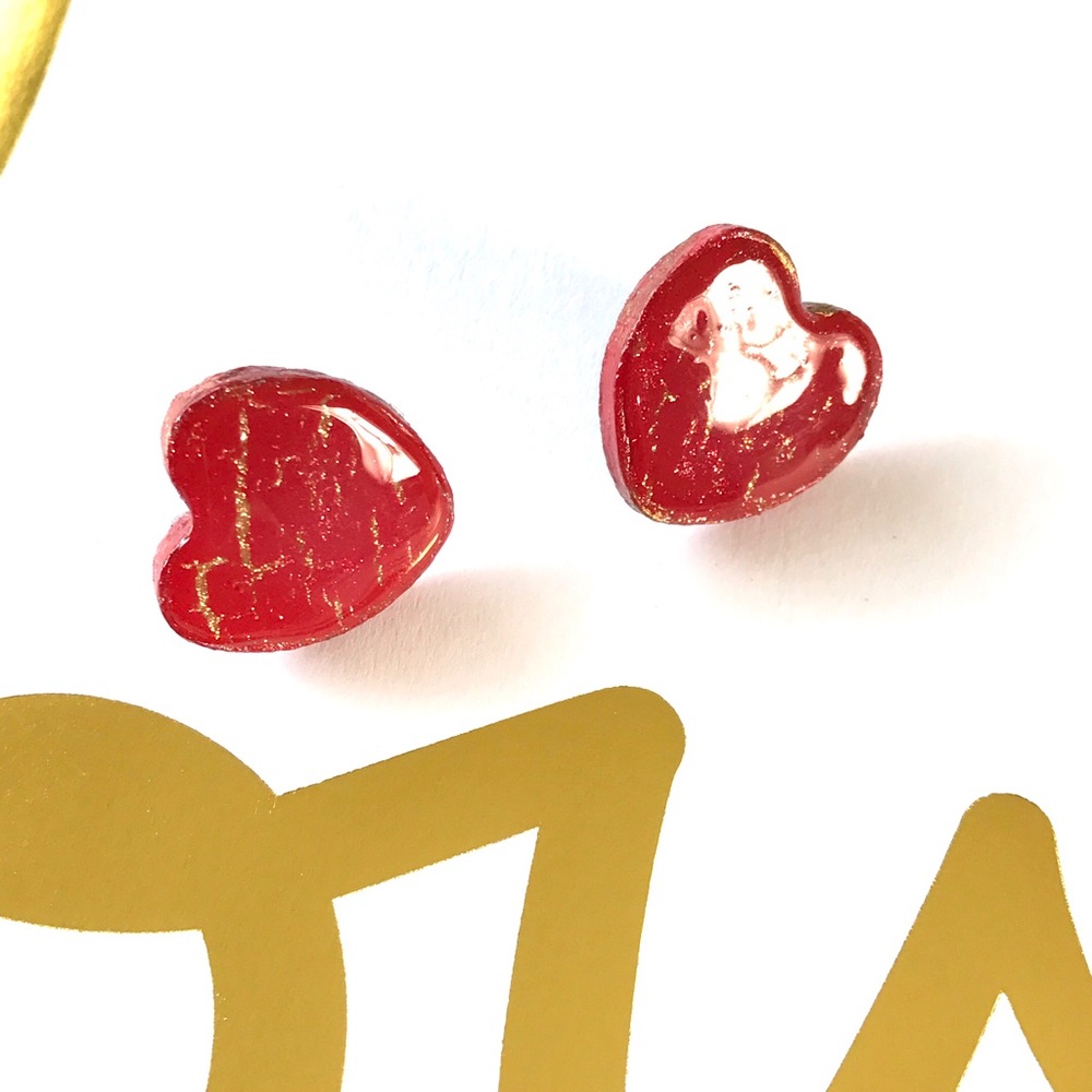 Candy Heart Handmade earrings