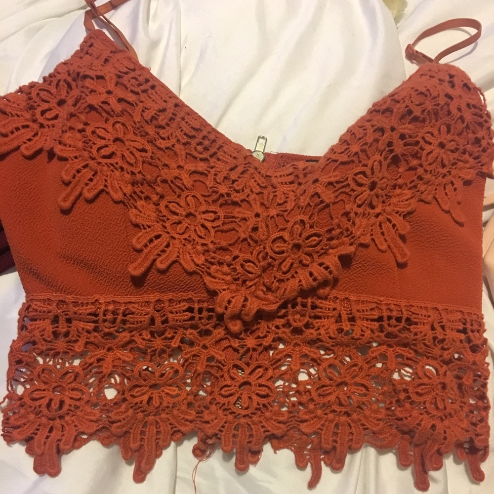 Sexy laced crop top