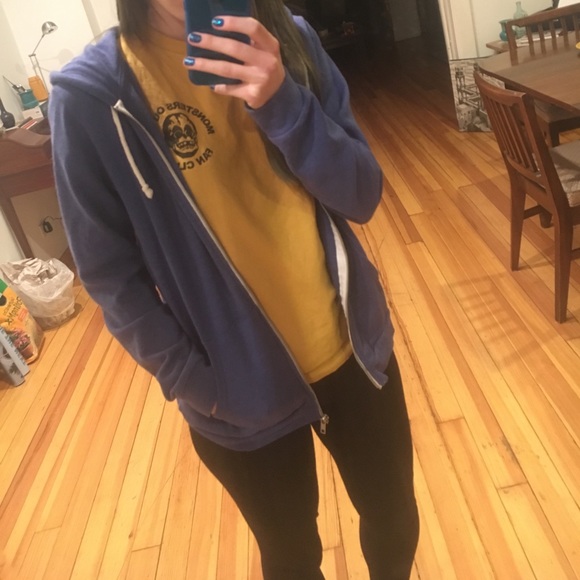 Forever 21 Purple Zip Up Hoodie Sweatshirt - Picture 4 of 4