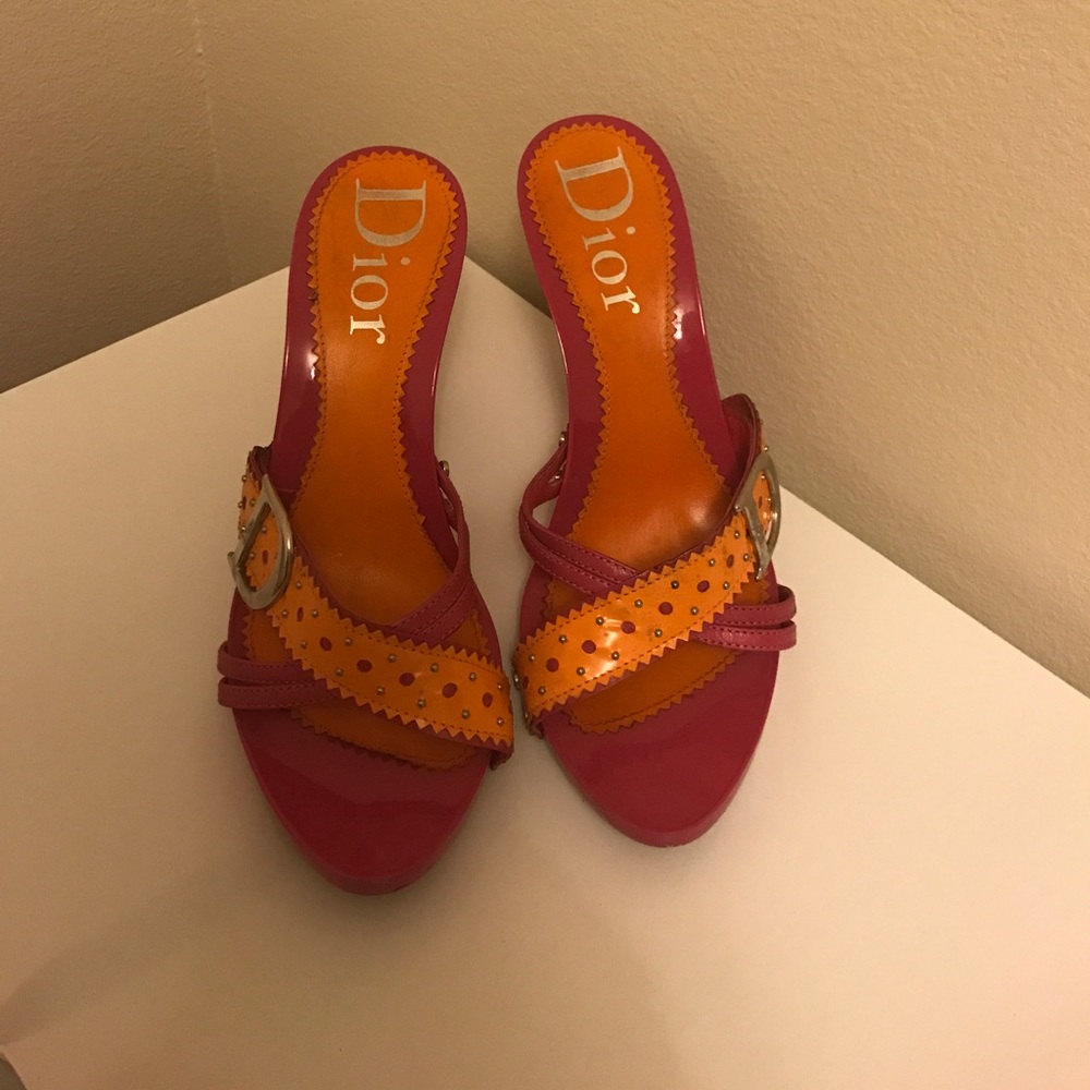 Dior Pink and Orange Heels