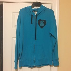 Love Pink Blue Full-Zip Jacket!