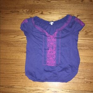 AEO embroidered top size L