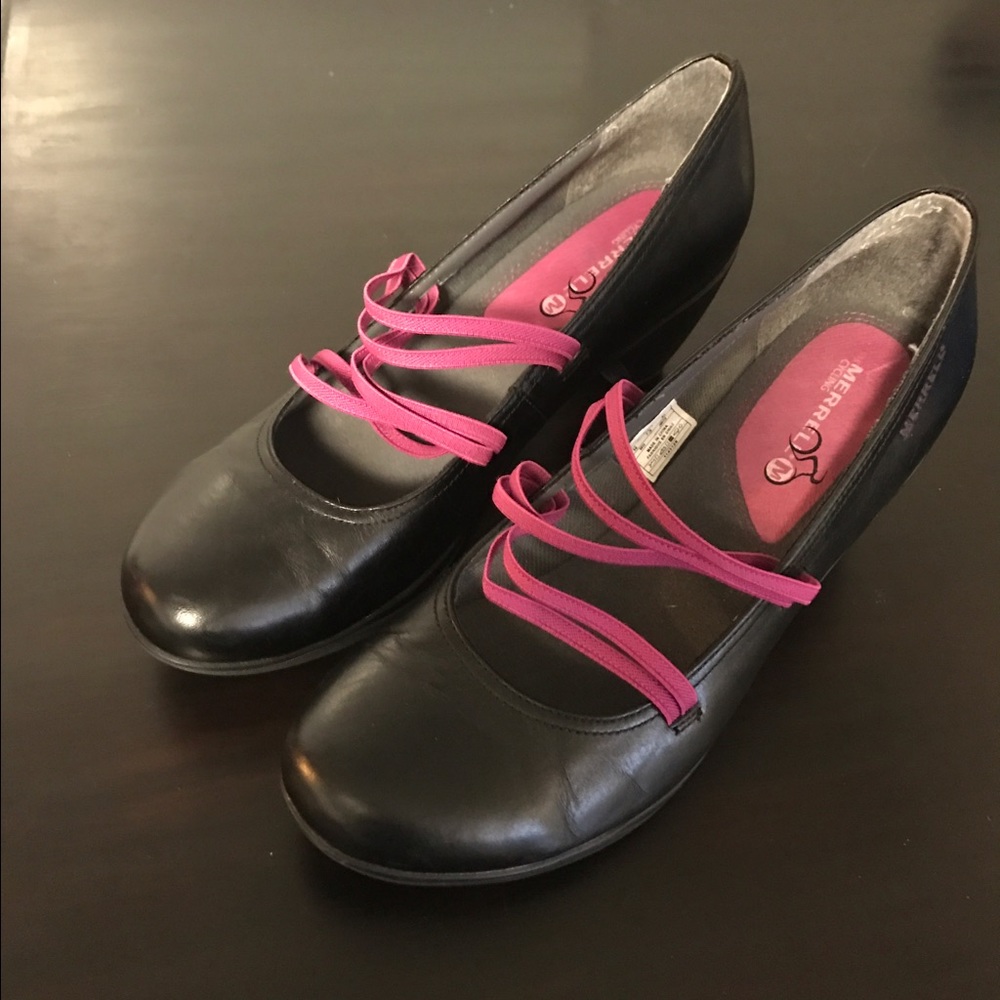 Merrill Evera cross leather cycling heels