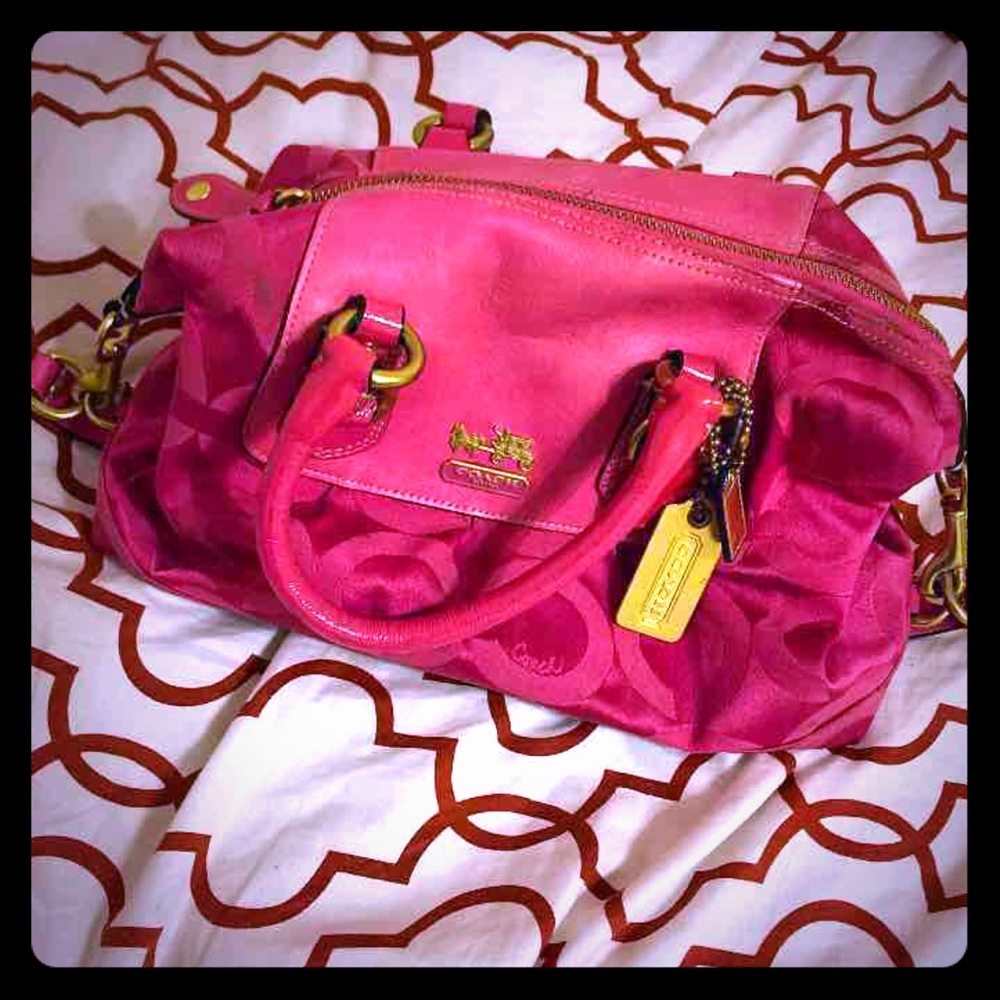 Pink convertible COACH Purse
