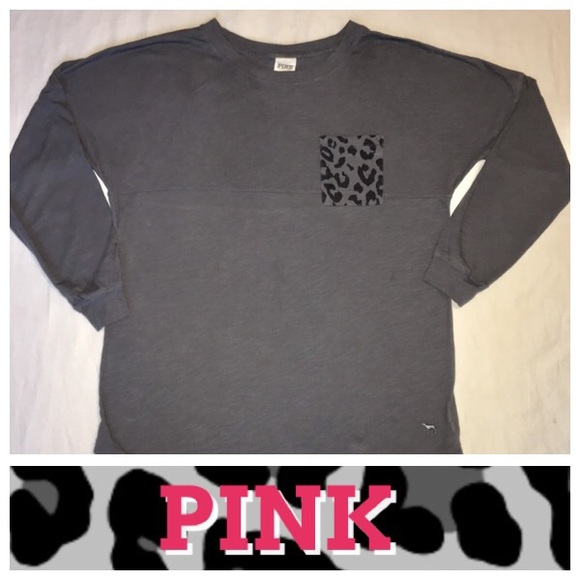 PINK Victoria's Secret Tops - PINK Victoria's Secret gray tee