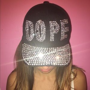 Cute and trendy baseball cap with rhinestones