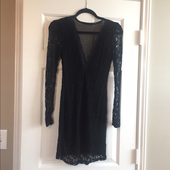 Black long sleeve boutique dress - Picture 2 of 3