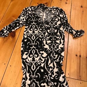 Black and White knee length dress