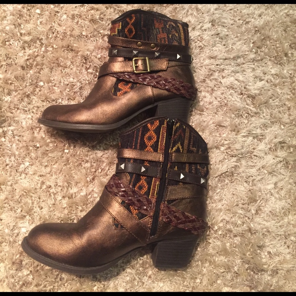 Western bootie metallic BKE