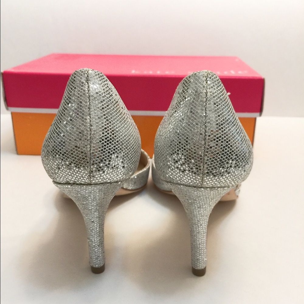 🆕NIB Kate Spade glitter open toe heels/shoes SZ 7 - Picture 3 of 7