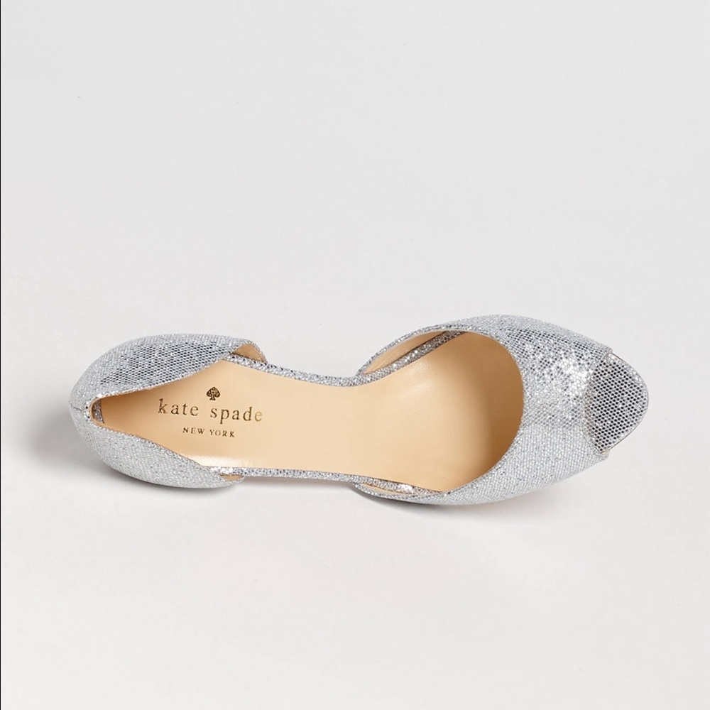 🆕NIB Kate Spade glitter open toe heels/shoes SZ 7 - Picture 7 of 7