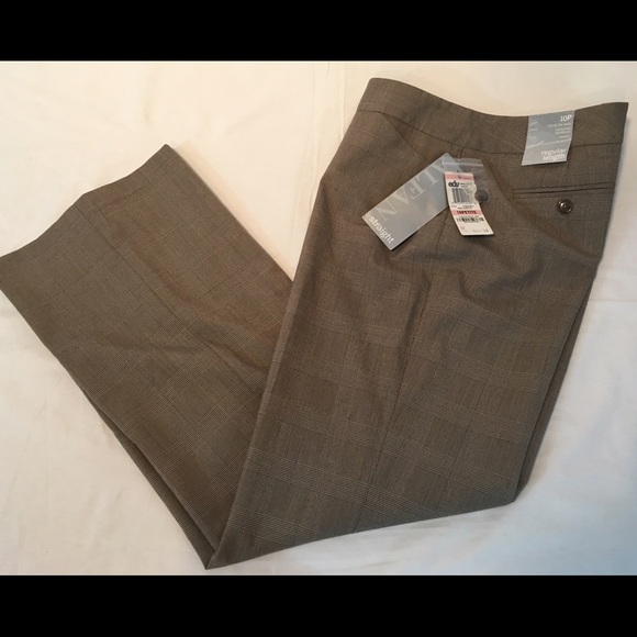 ‼️SOLD‼️ Alfani Petite Tan Pants 10P x 29 Inseam - Picture 1 of 4