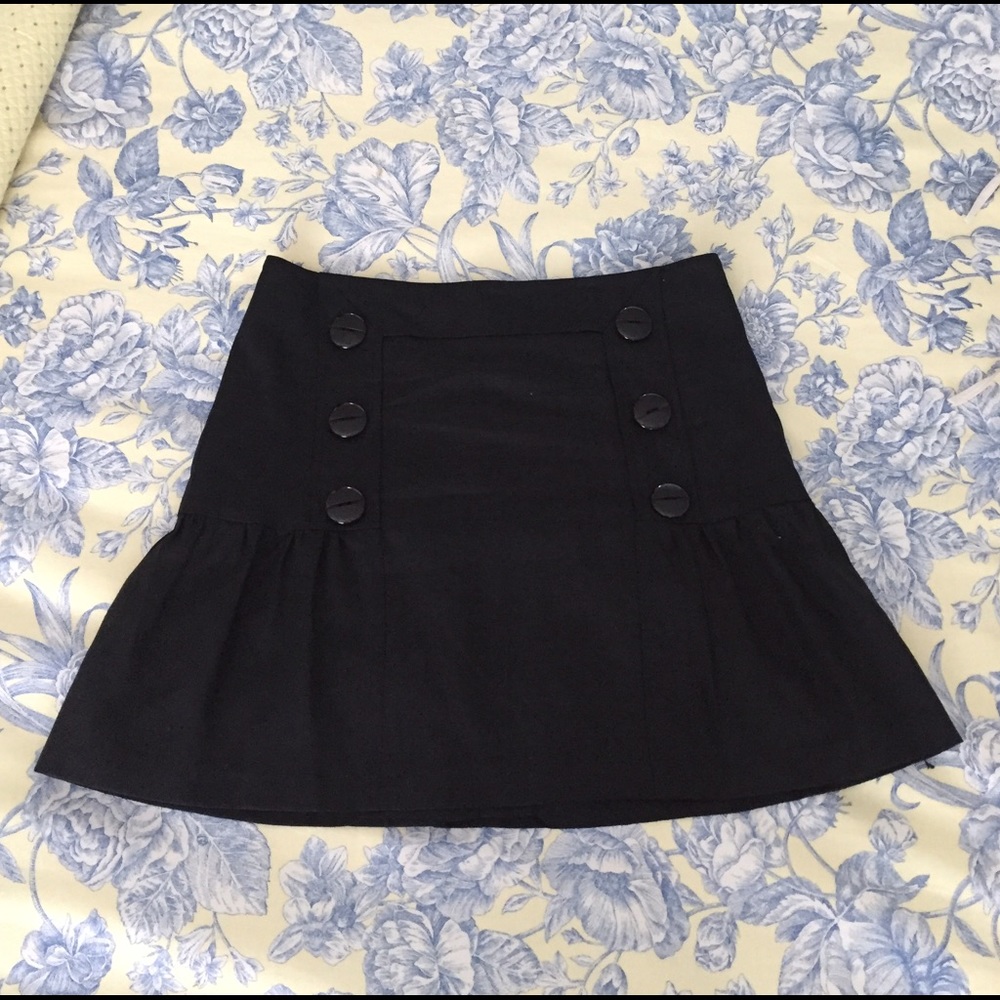 Tibi black mini skirt