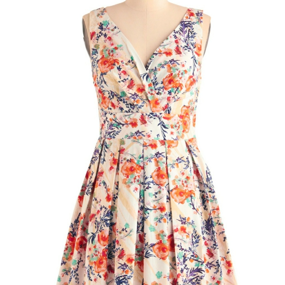Cute Modcloth Floral Palate Dress in Bouquet