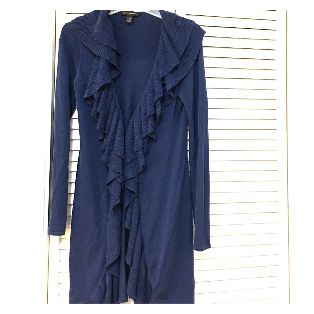 INC ruffled cardigan