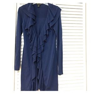 INC ruffled cardigan