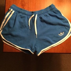 Blue Adidas gym shorts